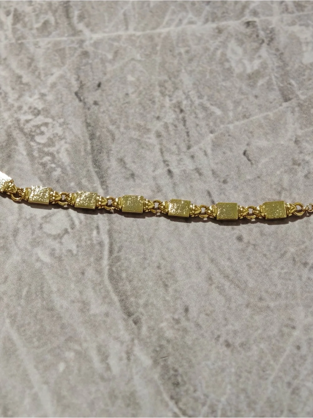 CHANEL Gold and Black Enamel Logo Link Necklace